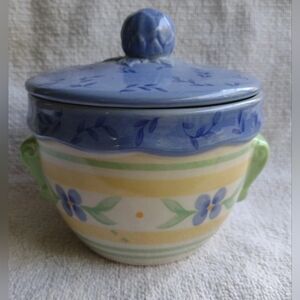 Pfaltzgraff  VINTAGE "Summer Breeze" Sugar Bowl-  5"